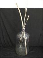 Large Glass Carboy Bottle with Stick Decor