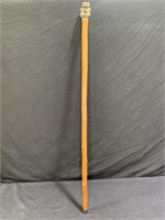 36" Natural Wood Cane With Hand Carved Bear Handle