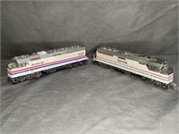 Set of 2 Amtrak Model Trains HO style