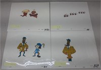 C7) 4 Animation Cels 1997 HBO The Pied Piper