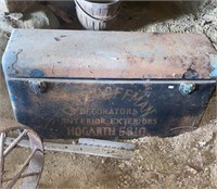 Antique Metal Trunk 34x18x10