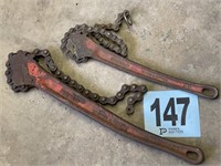 2 Chain Pipe Wrenches
