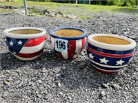 Patriotic Flower Pots