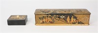 2 Chinese Export Lacquer Boxes