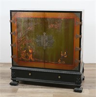 J.E. Ware and Co. Chinoiserie Lacquered Cabinet