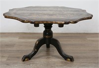 English Style Chinoiserie Lacquered Tea Table