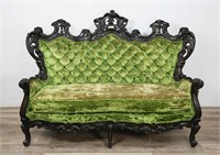 American Rococo Revival Style Settee