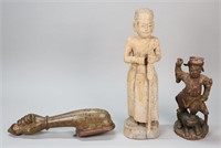 Carved Wood Asian Sculptures