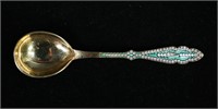 Russian 2nd Artel Silver & Enamel Spoon