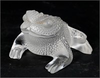 Lalique Gregoire Art Glass Frog