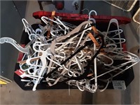 TUB OF CLOTHES HANGERS