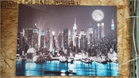 20x27 City Skyline Print on Canvas