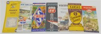 Lot of 7 Vintage Gas/Oil Advertising Road Maps -