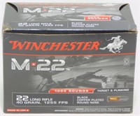 Box of Winchester M22, 22LR - 1000 Rounds