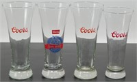 * 4 Coors Pilsner Glasses