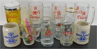 ** 14 Miscellaneous Beer Glasses & Mugs