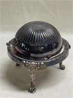 1883 F.B. Rogers Silver Co. Roll Top Caviar Dish