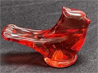 Cardinal of Love Art Glass