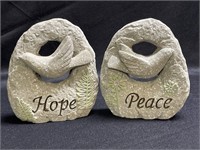 Outdoor Garden Stones- Hope and Peace