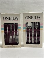 2) Oneida Stainless 20 piece service for four