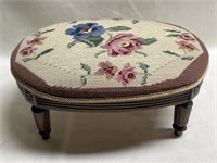 Vintage padded floral stool