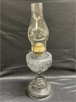 Vintage Peanut Pattern Glass Oil Lamp