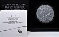 5 OZ .999 SILVER ATB QUARTER W BOX PAPERS