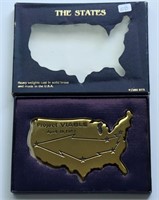 MADE IN USA BRASS PAPER WEIGHT