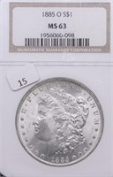 1885 O NGC MS63 MORGAN DOLLAR