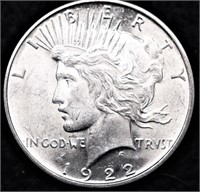 1922 PEACE DOLLAR CHOICE BU