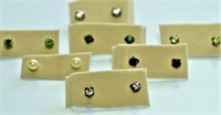 ASSORTED STERLING SILVER STUDS