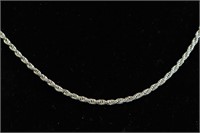 STERLING SILVER ROPE CHAIN 17"