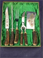 Antler Handle Carving Set From Germany