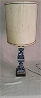 Porcelain Oriental Blue and White Table Lamp