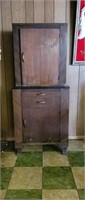 Antique Walnut Art Deco Hamilton Medical Cabinet