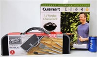 NIB 14" Cuisinart Charcoal Grill & BBQ Tool Set