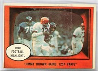 1961 Jim Brown Topps Football 1257 Yds Card