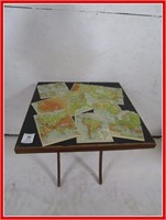 WORLD MAP FOLDING TABLE-