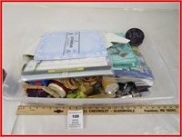 TOTE OF ASSORTED CRAFT SUPPLIES