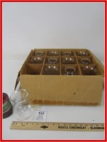 BOX OF 16 GLASS CHIMNEYS