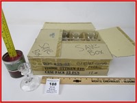 BOX OF 24% FULL LEAD CRYSTAL CANDLE HOLDERS-