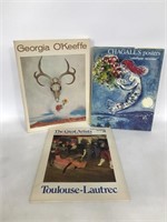 Three vintage coffee table art books