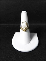 14K GOLD AND TENNESSEE PEARL RING - SIZE 9