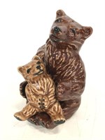 Ceramic Studio mama bear & cub shakers