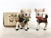 Vintage Furry Bambi salt and pepper shakers