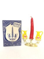Vintage Candle-lite shaker set with candle