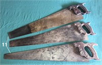Three hand saws: 2 Keen Kutter & a DIAMOND EDGE