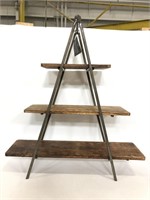 Godinger wood and metal small ladder shelf