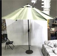 Light up patio table umbrella with base