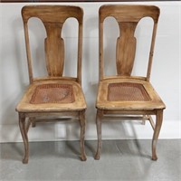 Pair of vintage farmhouse chairs
